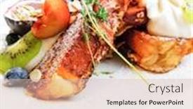  Presentation with vitamin - Presentation theme having delicious-sweets-french-toasts background and a soft green colored foreground