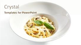  Presentation with macaroni - Amazing slide set having delicious tagliatelle with porcini mushrooms closeup traditional italian cuisine restaurant menu item tasty macaroni dish noodles isolated on white background delicious lunch gourmet dinner backdrop and a cream colored foreground