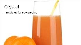 Presentation with juice - Slide deck with delicious-tangerine-juice-in-glass background and a white colored foreground