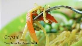  Presentation with thai food - Cool new slides with delicious thai food backdrop and a yellow colored foreground