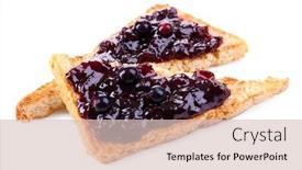  Presentation with jam - Colorful presentation theme enhanced with delicious-toast-with-jam-isolated backdrop and a lemonade colored foreground