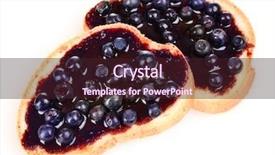  Presentation with blueberries - Amazing slide deck having delicious-toast-with-jam backdrop and a wine colored foreground