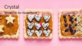  Presentation with peanut butter and jelly - Amazing PPT layouts having delicious toast with peanut butter backdrop and a lemonade colored foreground