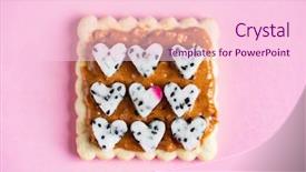  Presentation with peanut butter - Beautiful theme featuring delicious toast with peanut butter backdrop and a lemonade colored foreground