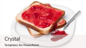  Presentation with sweet sixteen - Presentation design featuring delicious toast with sweet jam background and a lemonade colored foreground