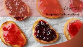  Presentation with sweet 16 birthday - Presentation theme with delicious-toasts-with-sweet-jams background and a red colored foreground