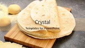  Presentation with tortilla - Audience pleasing slides consisting of delicious tortillas on kitchen table backdrop and a blonde colored foreground