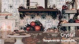  Presentation with rustic wedding - Colorful PPT theme enhanced with delicious wedding reception candy bar backdrop and a violet colored foreground