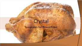  Presentation with roasted chicken - Audience pleasing slides consisting of delicious whole roasted chicken backdrop and a gold colored foreground