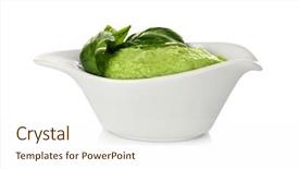  Presentation with yogurt - Cool new slide set with delicious yogurt sauce in gravy backdrop and a cream colored foreground