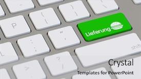  Presentation with food service - Presentation with delievery service for fast food background and a light gray colored foreground