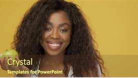  Presentation with black-female - Audience pleasing slide deck consisting of delighted-black-female-with-fresh backdrop and a tawny brown colored foreground