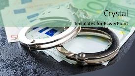  Presentation with chess money - Beautiful theme featuring delinquent taxes - handcuffs and euro money euro backdrop and a mint green colored foreground
