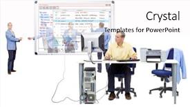  Presentation with email ettiquette - PPT theme enhanced with delivering messages to the addressee background and a white colored foreground