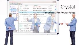  Presentation with email - Theme consisting of delivering messages to the addressee background and a  colored foreground