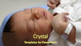  Presentation with delivery baby - PPT layouts featuring delivery baby - head and shoulders background and a tawny brown colored foreground
