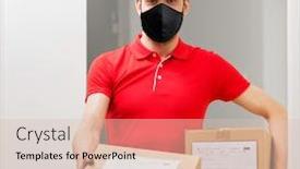  Presentation with virus disease - Cool new PPT layouts with delivery-mail-people-and-shipment backdrop and a lemonade colored foreground