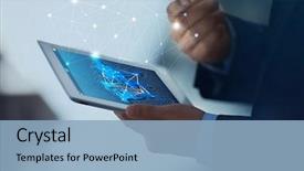  Presentation with logistics - Beautiful slides featuring delivery network on screen logistics backdrop and a light blue colored foreground