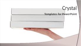  Presentation with pizza delivery - Slides with delivery of pizza box isolated background and a white colored foreground