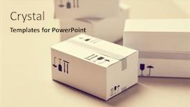  Presentation with packaging - Slide set with delivery-packaging-boxes-with-presents background and a lemonade colored foreground