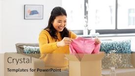  Presentation with shipping - Theme enhanced with delivery-shipping-and-people-concept background and a coral colored foreground