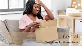  Presentation with african people - Slide deck featuring delivery-shipping-and-people-concept background and a coral colored foreground