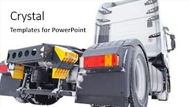  Presentation with united tractor - Beautiful presentation theme featuring delivery van - image of tractor backdrop and a white colored foreground