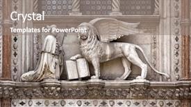  Presentation with kneeling - Audience pleasing presentation theme consisting of della carta of the doge backdrop and a gray colored foreground