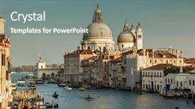  Presentation with catholic history santa maria - Beautiful presentation design featuring della salute in sunset time backdrop and a gray colored foreground