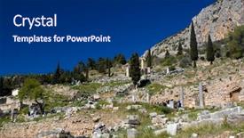  Presentation with history - Slides having delphi greece background and a  colored foreground