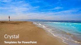  Presentation with garita del diablo - Amazing slide deck having delta del ebro ebre beach punta del fangar in tarragona costa dorada deltebre backdrop and a coral colored foreground