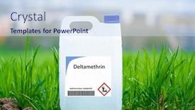  Presentation with pest control - PPT theme enhanced with deltamethrin-synthetic-pyrethroid-insecticide-used background and a sky blue colored foreground