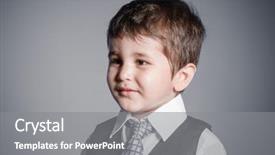  Presentation with delusion - Presentation theme enhanced with delusions - delusion little businessman brown-haired boy background and a  colored foreground