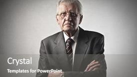  Presentation with honolulu senior - PPT theme with delusions - portrait of senior businessman background and a  colored foreground