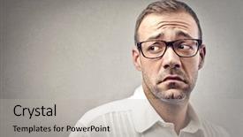  Presentation with sad - Beautiful presentation featuring delusions - sad young man backdrop and a  colored foreground