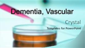  Presentation with medical dementia - PPT theme consisting of dementia-vascular-dementia-vascular-text background and a cool aqua colored foreground