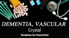  Presentation with medical dementia - Theme consisting of dementia-vascular-text-on-medical background and a black colored foreground