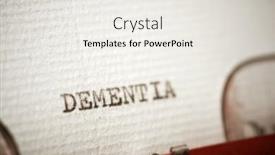  Presentation with dementia - Slide set enhanced with dementia-word-written background and a sky blue colored foreground