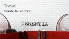  Presentation with dementia - PPT layouts with dementia-word-written background and a white colored foreground