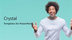  Presentation with afro - Theme featuring demention - afro american man over isolated background and a  colored foreground