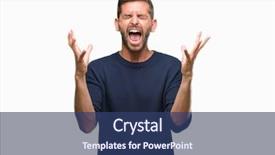  Presentation with winter - Slides with demention - young handsome man wearing winter background and a ocean colored foreground