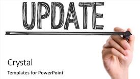  Presentation with marker - Beautiful slides featuring demo - hand with marker writing backdrop and a white colored foreground