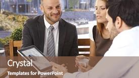  Presentation with college education happy smiling - Beautiful presentation theme featuring demo - happy smiling caucasian businessman doing backdrop and a tawny brown colored foreground