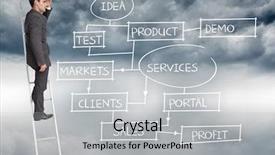  Presentation with product - Audience pleasing presentation design consisting of demo product - digital composition of businessman standing backdrop and a light gray colored foreground