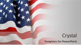  Presentation with 3d figure american flag - Cool new slides with democrat - closeup of american flag backdrop and a soft green colored foreground