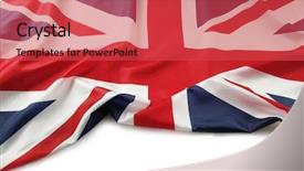  Presentation with union jack flag - Slides with democrat - union jack flag on white background and a red colored foreground