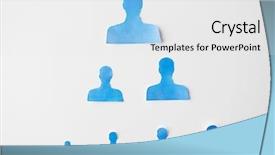  Presentation with hiring - Beautiful presentation theme featuring demography - business people employment career backdrop and a white colored foreground