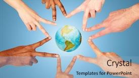  Presentation with earth day - Presentation consisting of demography - earth day diversity ethnicity international background and a light blue colored foreground