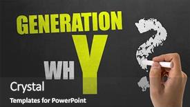  Presentation with generation - Slide deck with demography - generation why background and a dark gray colored foreground