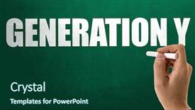  Presentation with generation - Presentation with demography - generation y background and a forest green colored foreground
